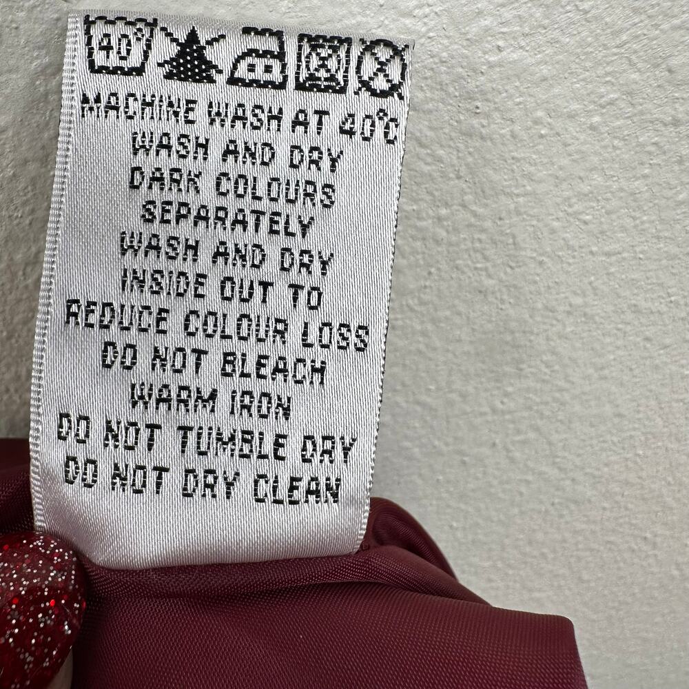 Boden Velvet Skirt Polka Dot Retro Mod Pencil A-Line Burgundy 12L Long Office - Picture 10 of 11